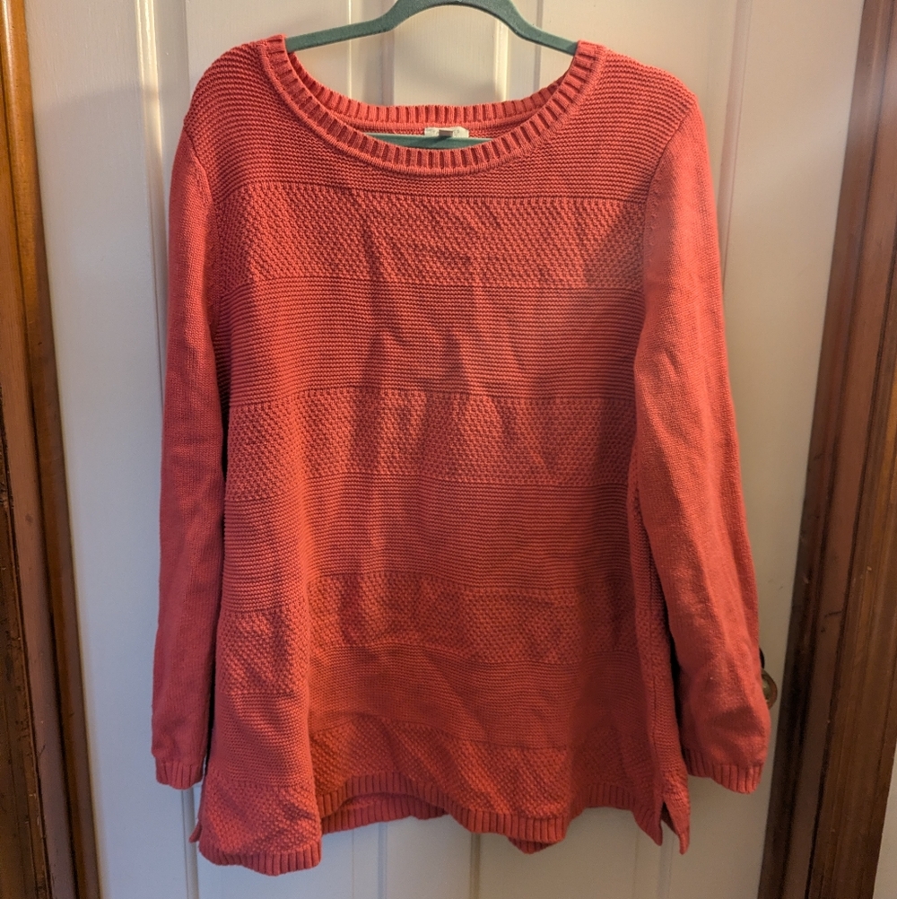 Talbots Pink Ribbed Knit Pullover - Size 2X